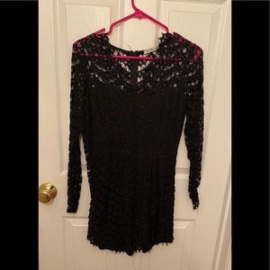 Black lace romper